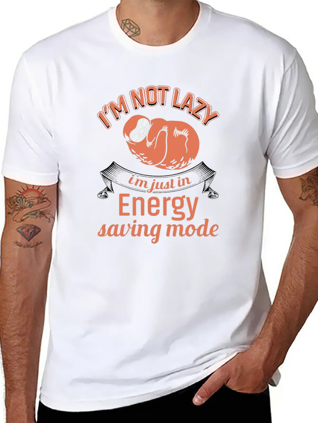 Lazy Save Energy Unisex Short Sleeve Soft Cotton T-Shirt – Casual Everyday Wear