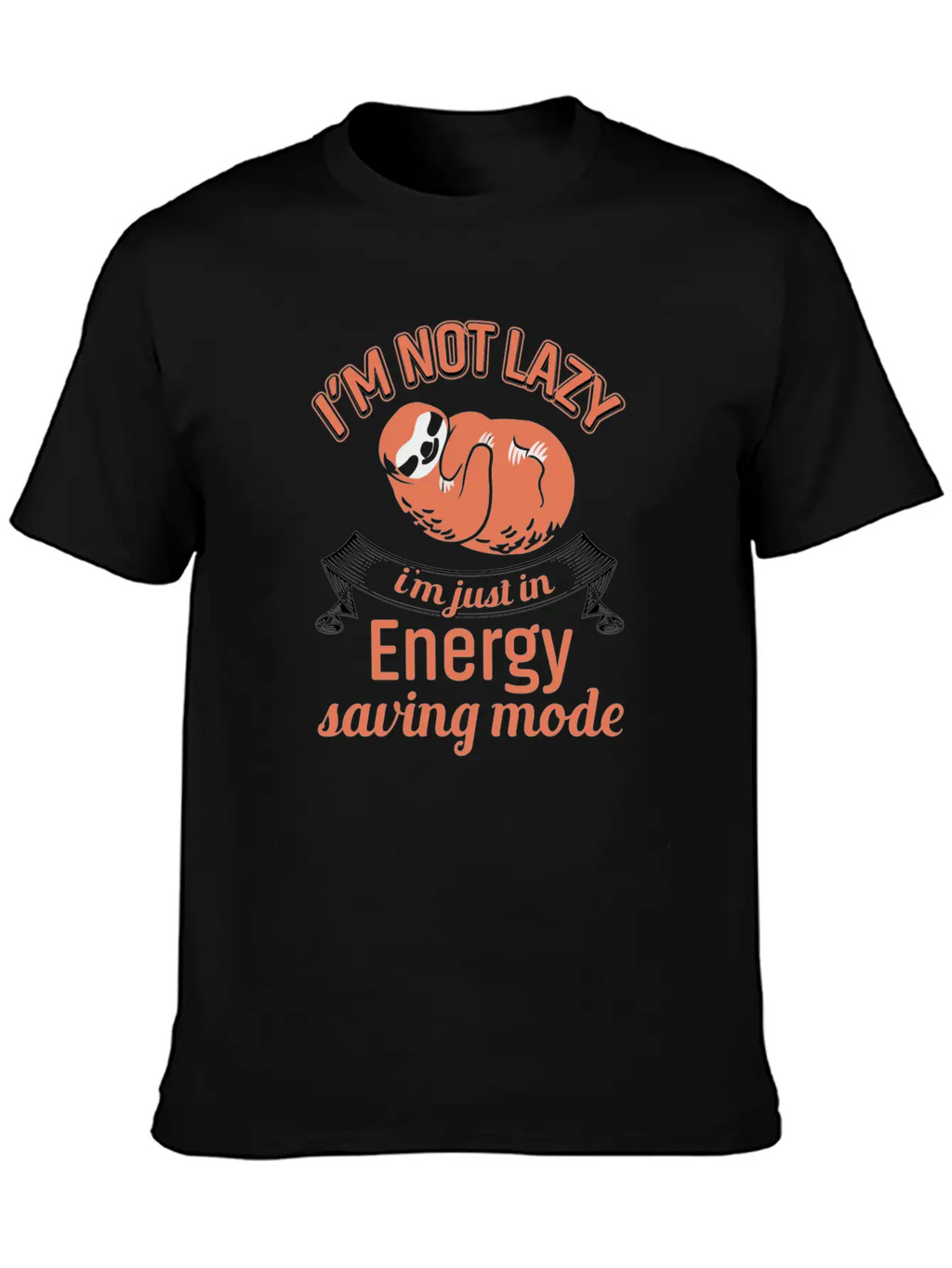 Lazy Save Energy Unisex Short Sleeve Soft Cotton T-Shirt – Casual Everyday Wear