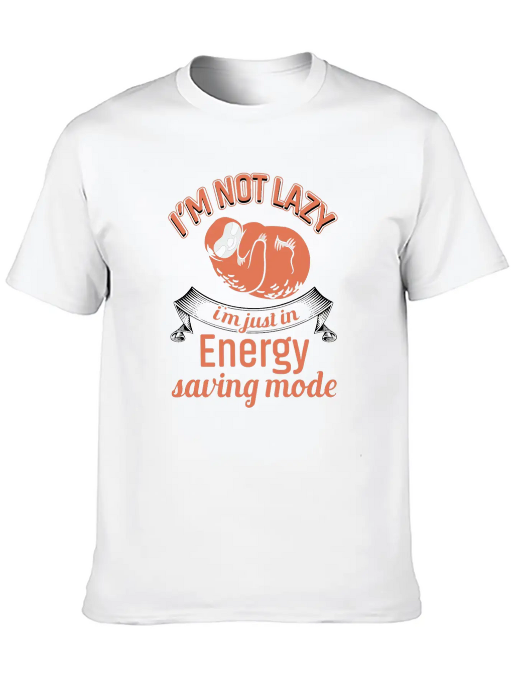 Lazy Save Energy Unisex Short Sleeve Soft Cotton T-Shirt – Casual Everyday Wear