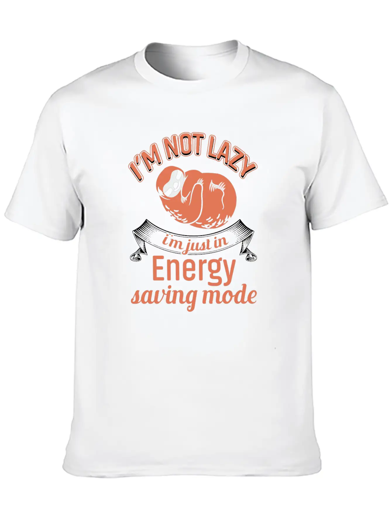 Lazy Save Energy Unisex Short Sleeve Soft Cotton T-Shirt – Casual Everyday Wear