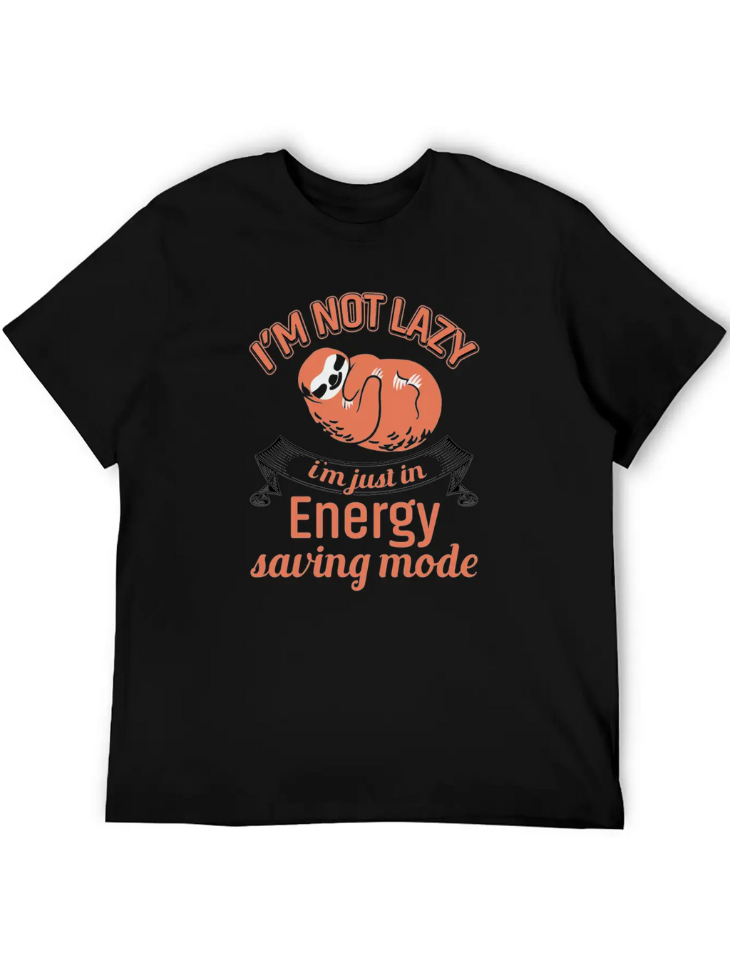 Lazy Save Energy Unisex Short Sleeve Soft Cotton T-Shirt – Casual Everyday Wear
