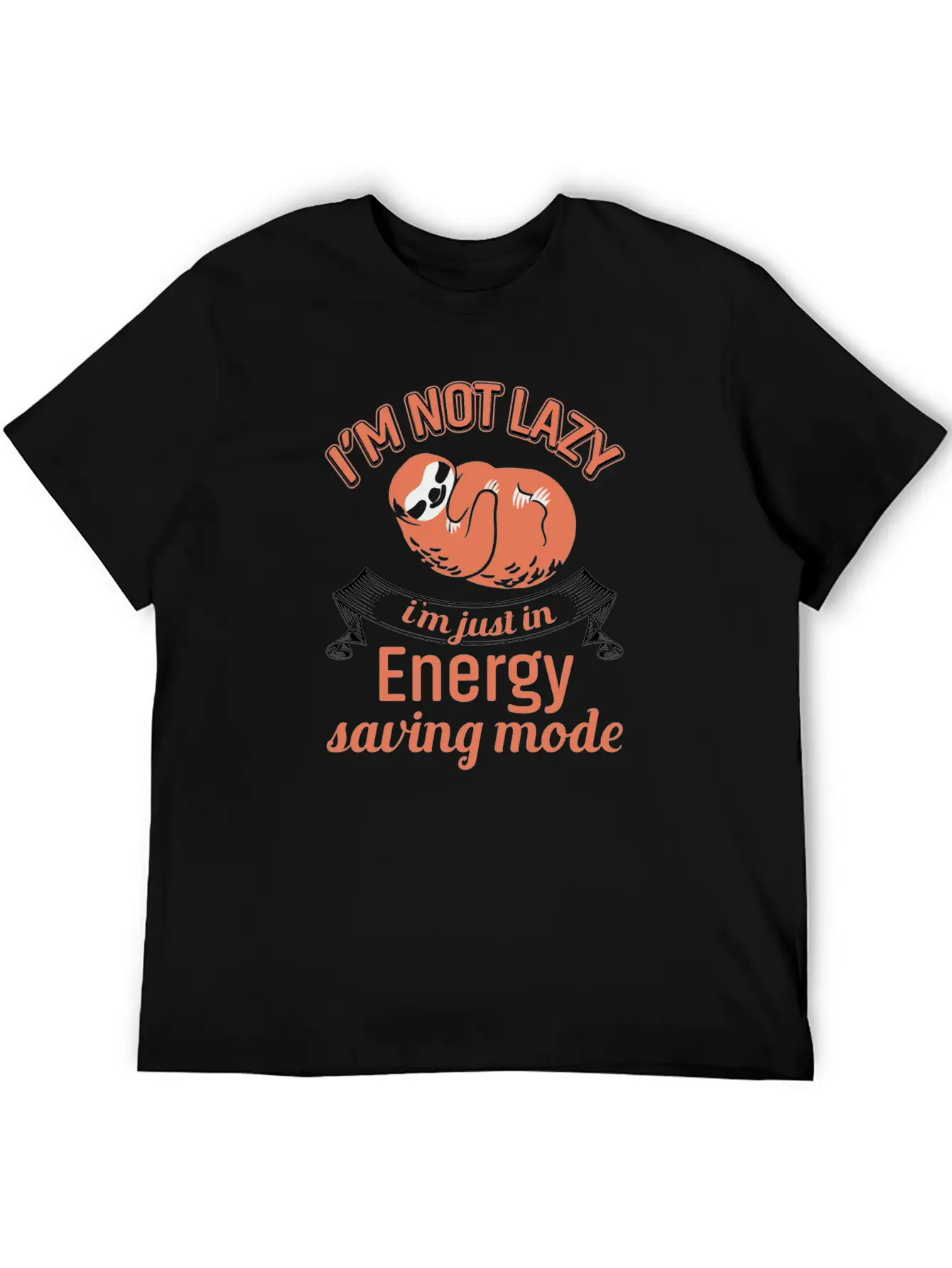 Lazy Save Energy Unisex Short Sleeve Soft Cotton T-Shirt – Casual Everyday Wear