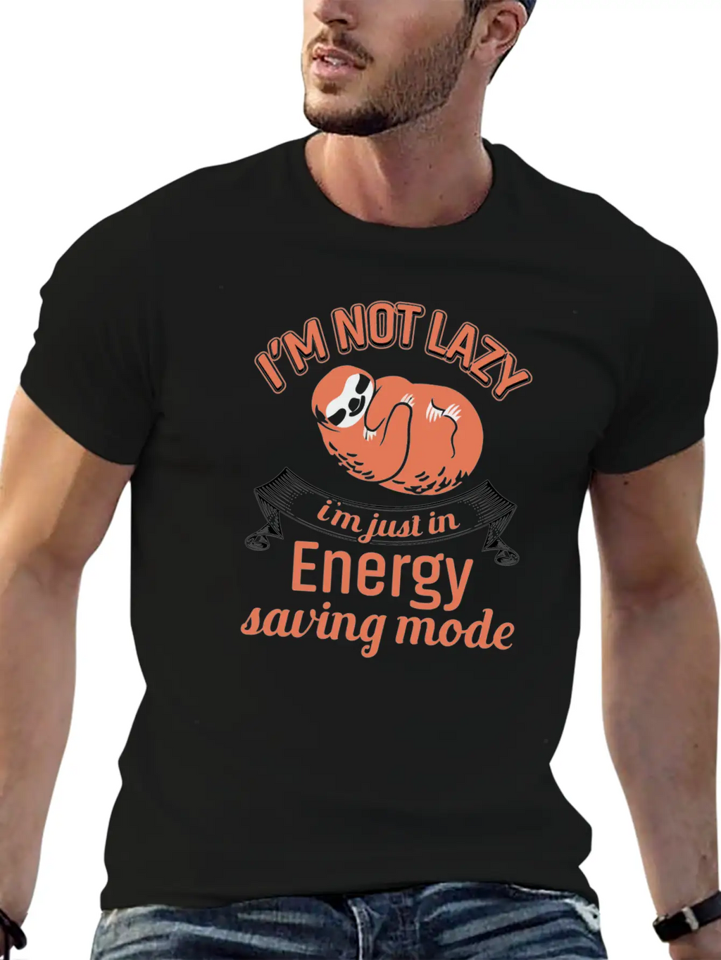 Lazy Save Energy Unisex Short Sleeve Soft Cotton T-Shirt – Casual Everyday Wear