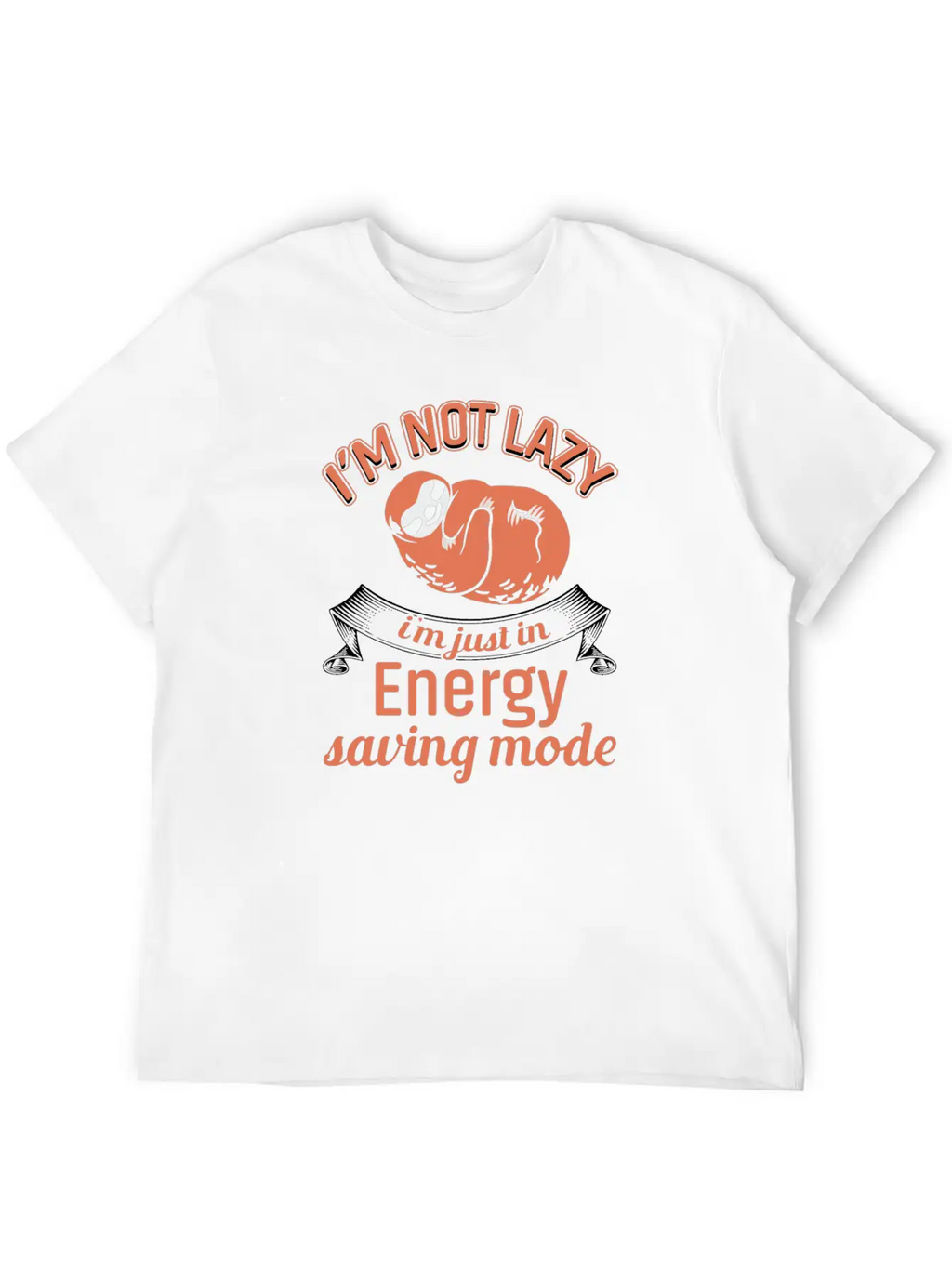 Lazy Save Energy Unisex Short Sleeve Soft Cotton T-Shirt – Casual Everyday Wear