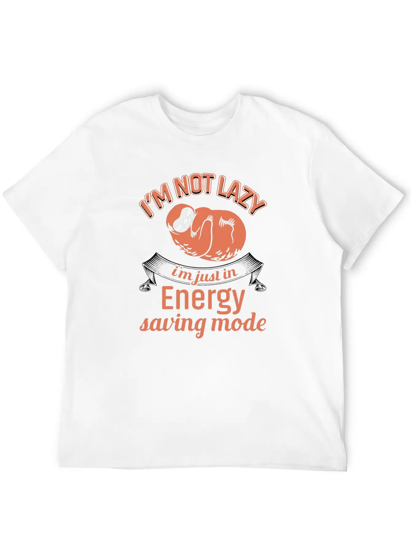 Lazy Save Energy Unisex Short Sleeve Soft Cotton T-Shirt – Casual Everyday Wear
