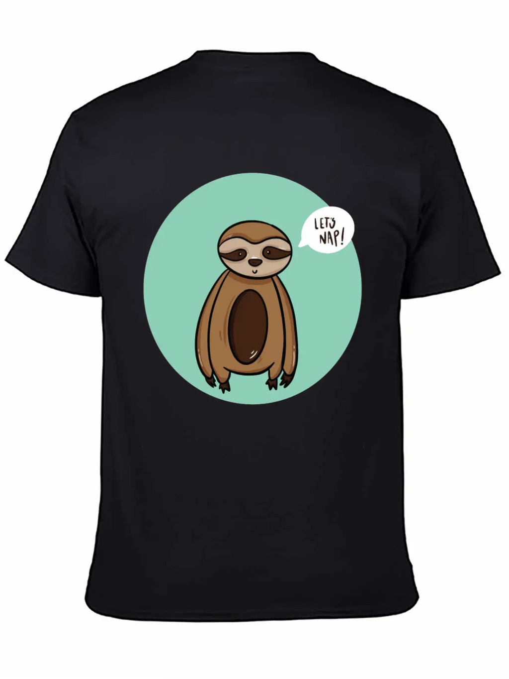 Lazy Sloth Sleep Power Nap Rest Chill Relax Unisex Short Sleeve Soft Cotton T-Shirt – Casual Everyday Wear