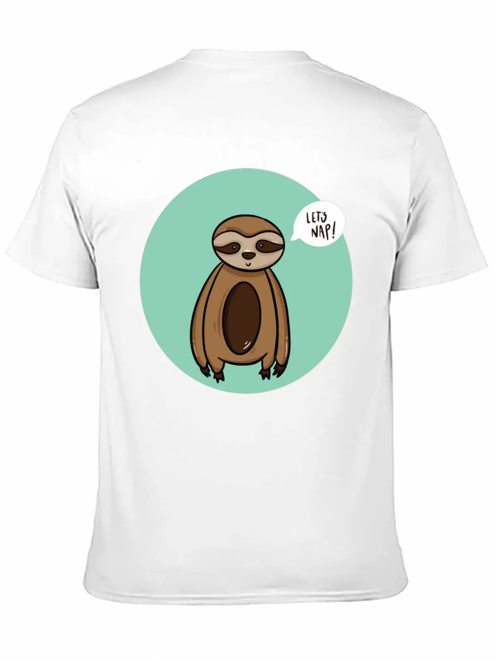 Lazy Sloth Sleep Power Nap Rest Chill Relax Unisex Short Sleeve Soft Cotton T-Shirt – Casual Everyday Wear