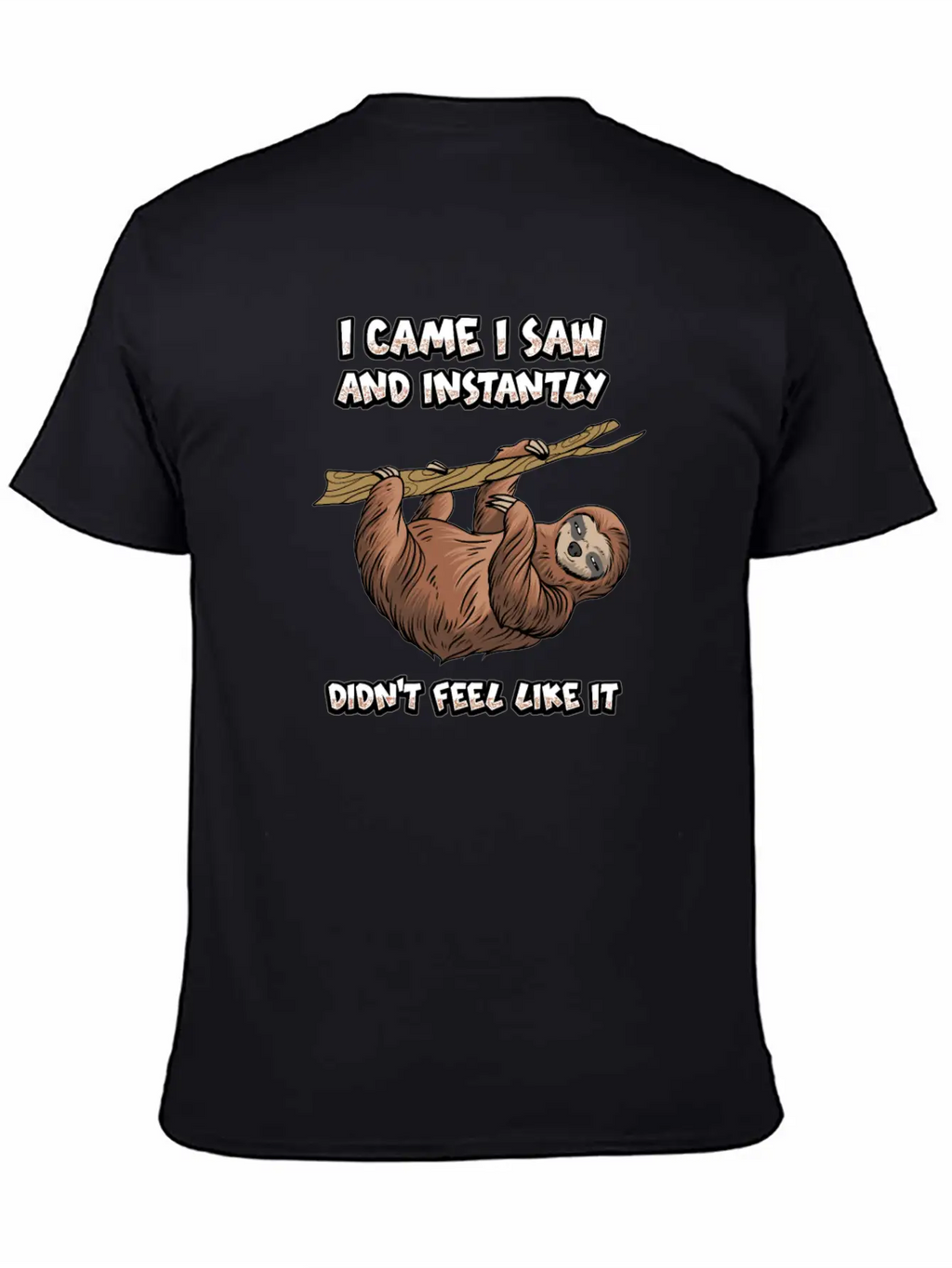 Lazy Sloth Unisex Short Sleeve Soft Cotton T-Shirt – Casual Everyday Wear