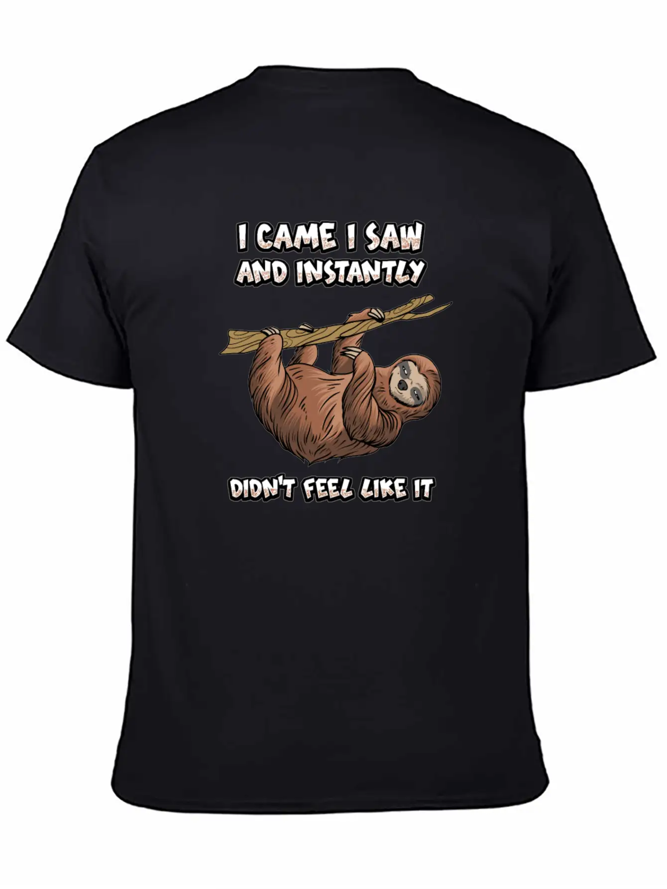 Lazy Sloth Unisex Short Sleeve Soft Cotton T-Shirt – Casual Everyday Wear