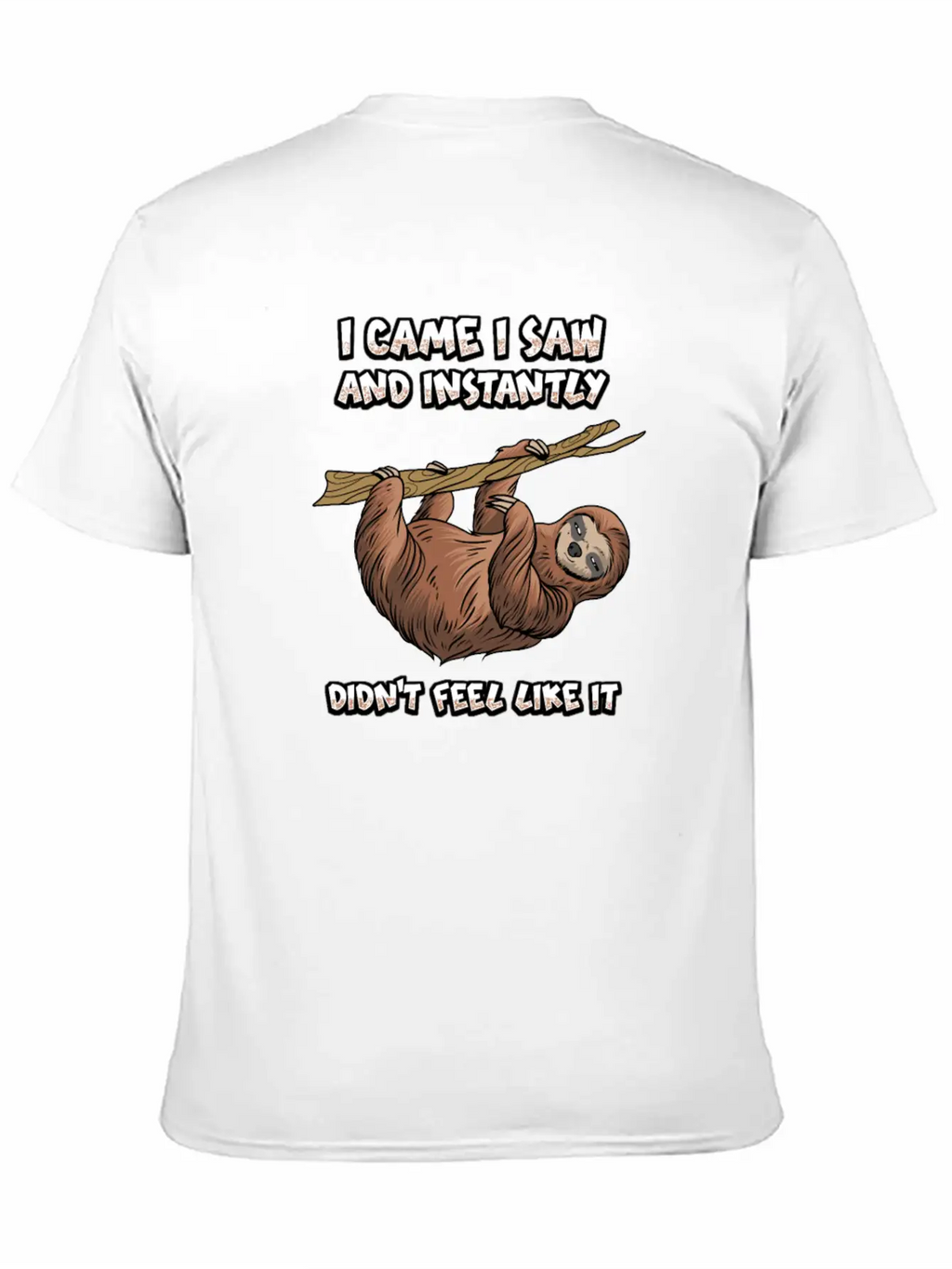 Lazy Sloth Unisex Short Sleeve Soft Cotton T-Shirt – Casual Everyday Wear