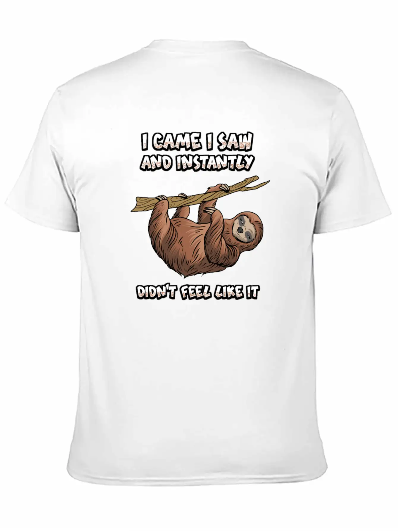 Lazy Sloth Unisex Short Sleeve Soft Cotton T-Shirt – Casual Everyday Wear