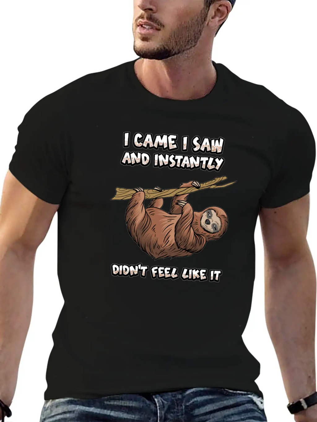 Lazy Sloth Unisex Short Sleeve Soft Cotton T-Shirt – Casual Everyday Wear
