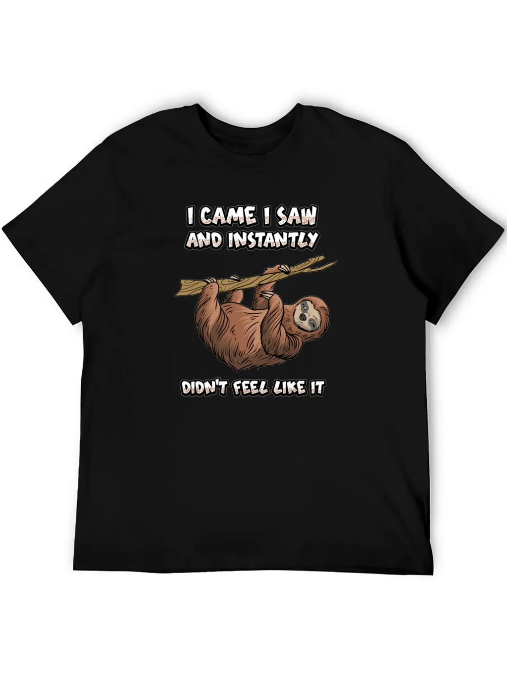 Lazy Sloth Unisex Short Sleeve Soft Cotton T-Shirt – Casual Everyday Wear