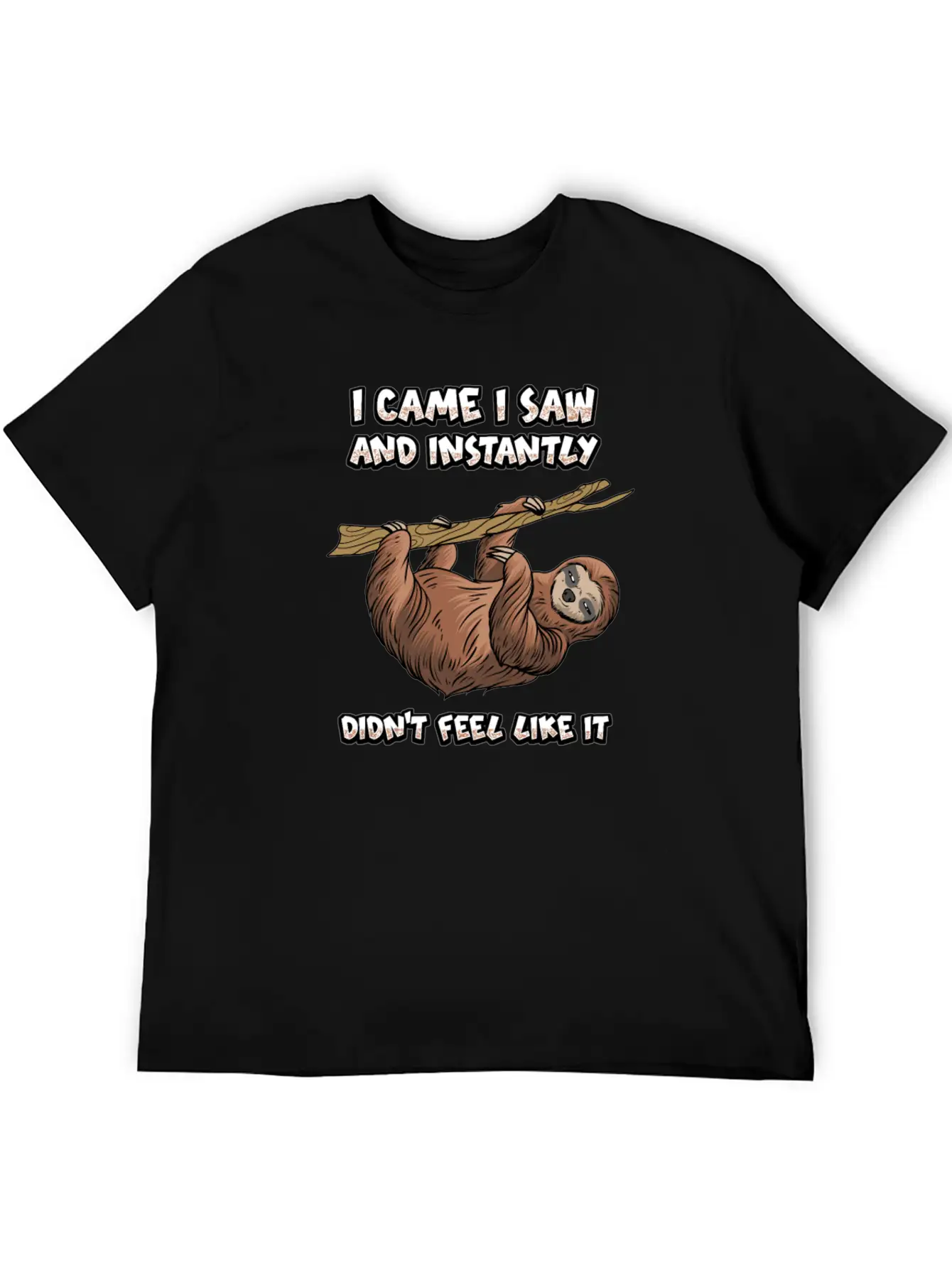 Lazy Sloth Unisex Short Sleeve Soft Cotton T-Shirt – Casual Everyday Wear