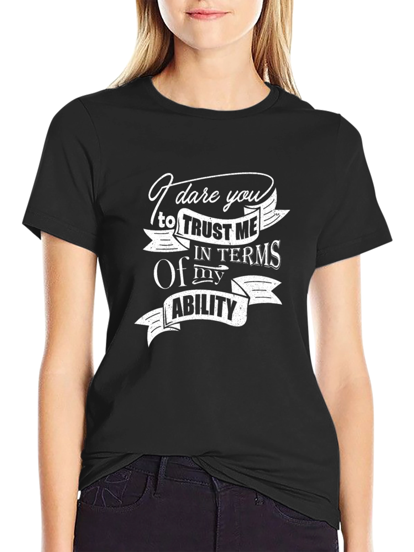 Dare You Trust Me T-Shirt - Mens Black Graphic Tee