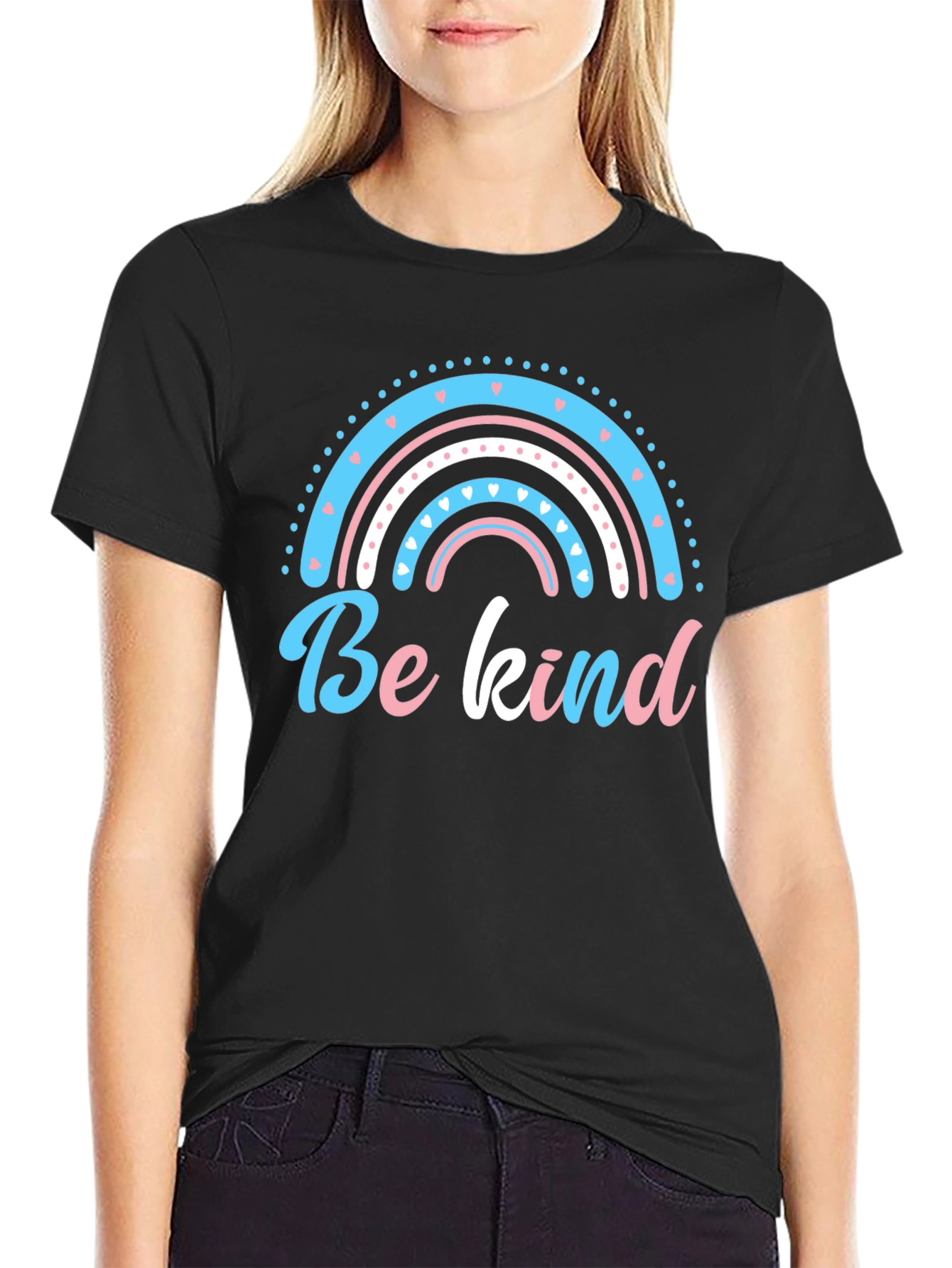 Be Kind Rainbow Graphic T-Shirt