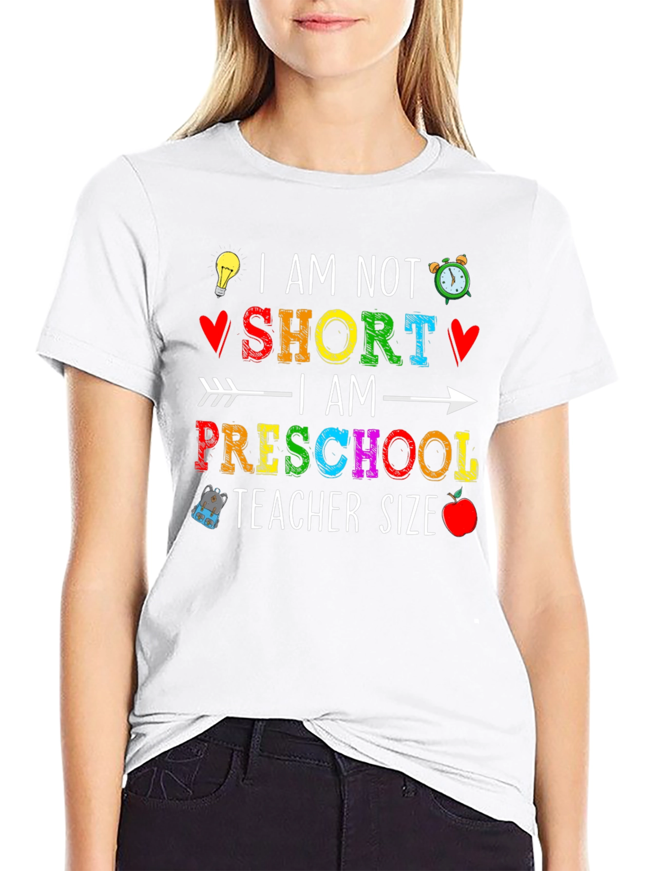 Preschool Teacher Size T-Shirt: Funny Teacher Apparel