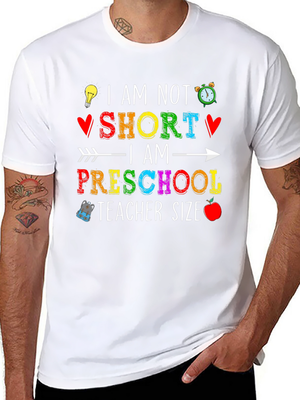 Preschool Teacher Size T-Shirt: Funny Teacher Apparel