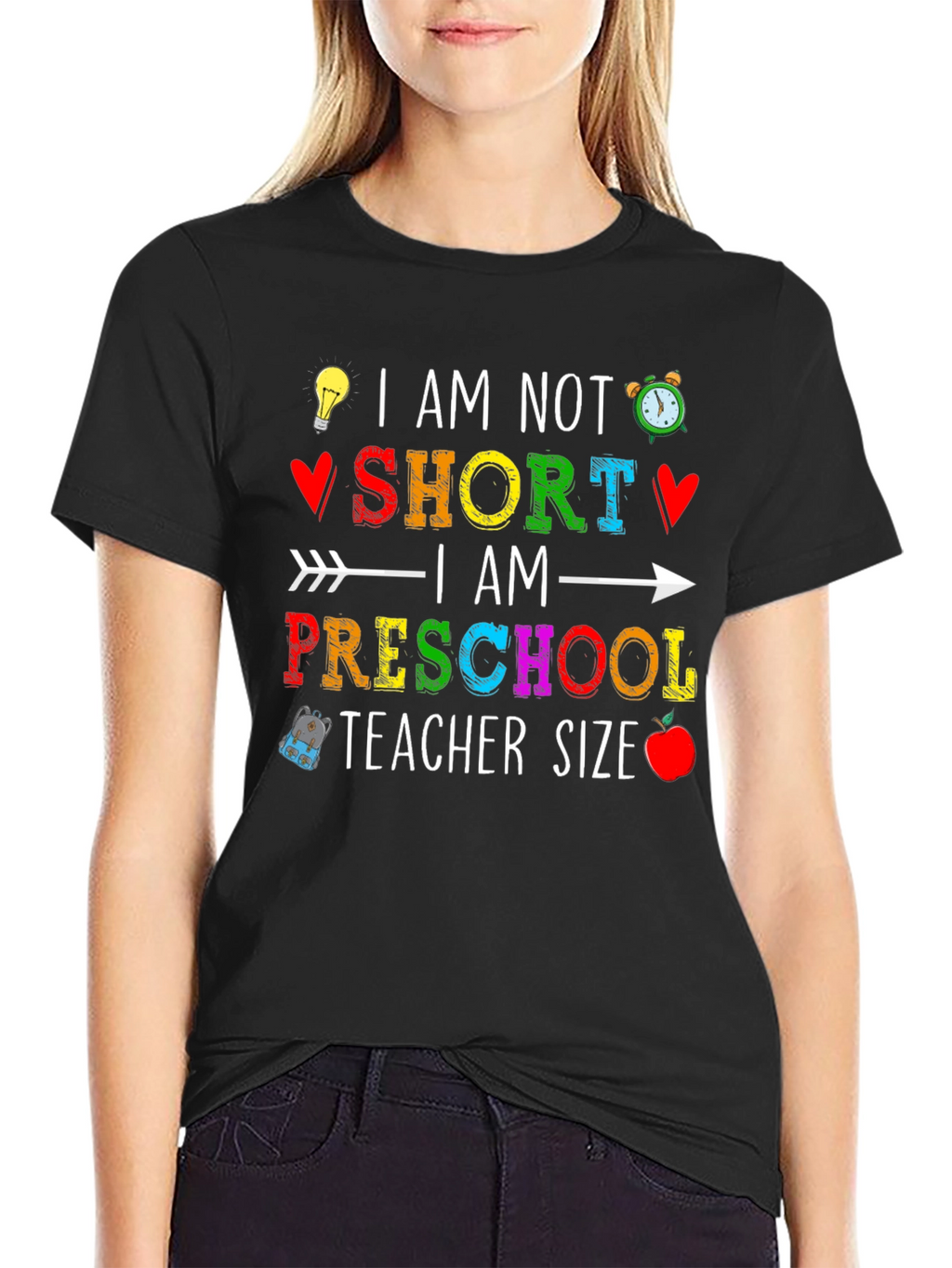 Preschool Teacher Size T-Shirt: Funny Teacher Apparel