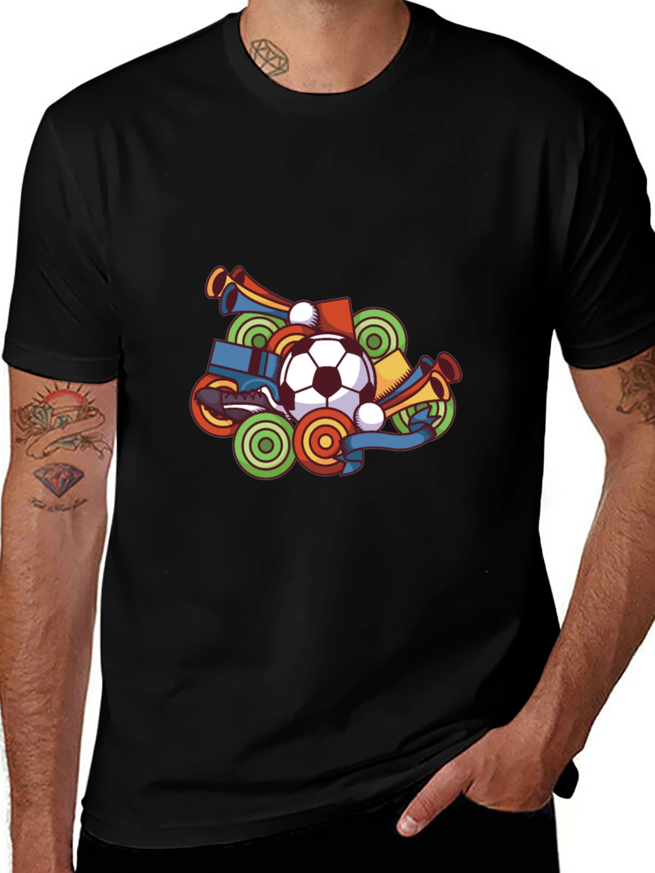 Soccer Fan T-Shirt - Black Graphic Tee