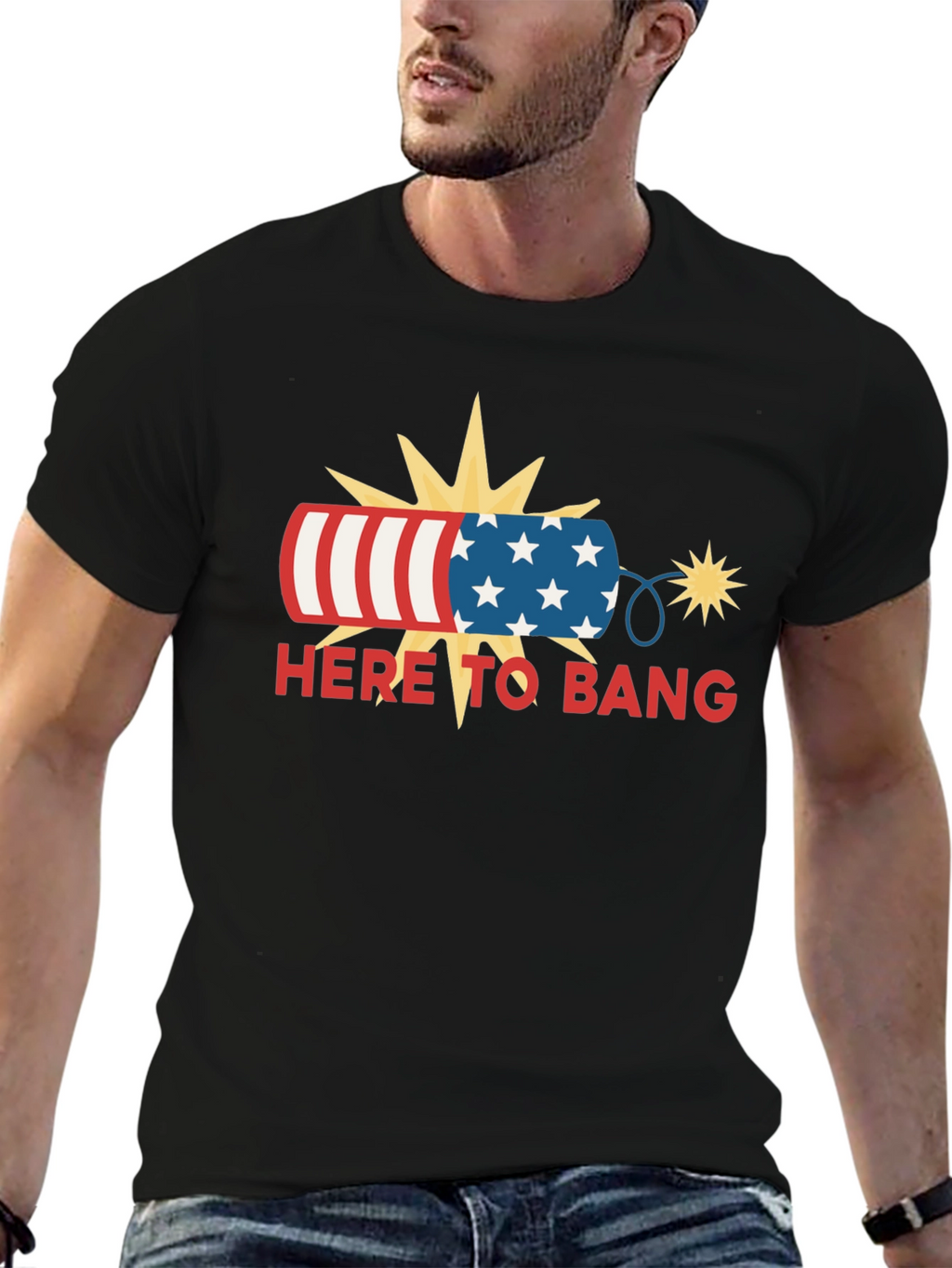 Patriotic Here to Bang T-Shirt