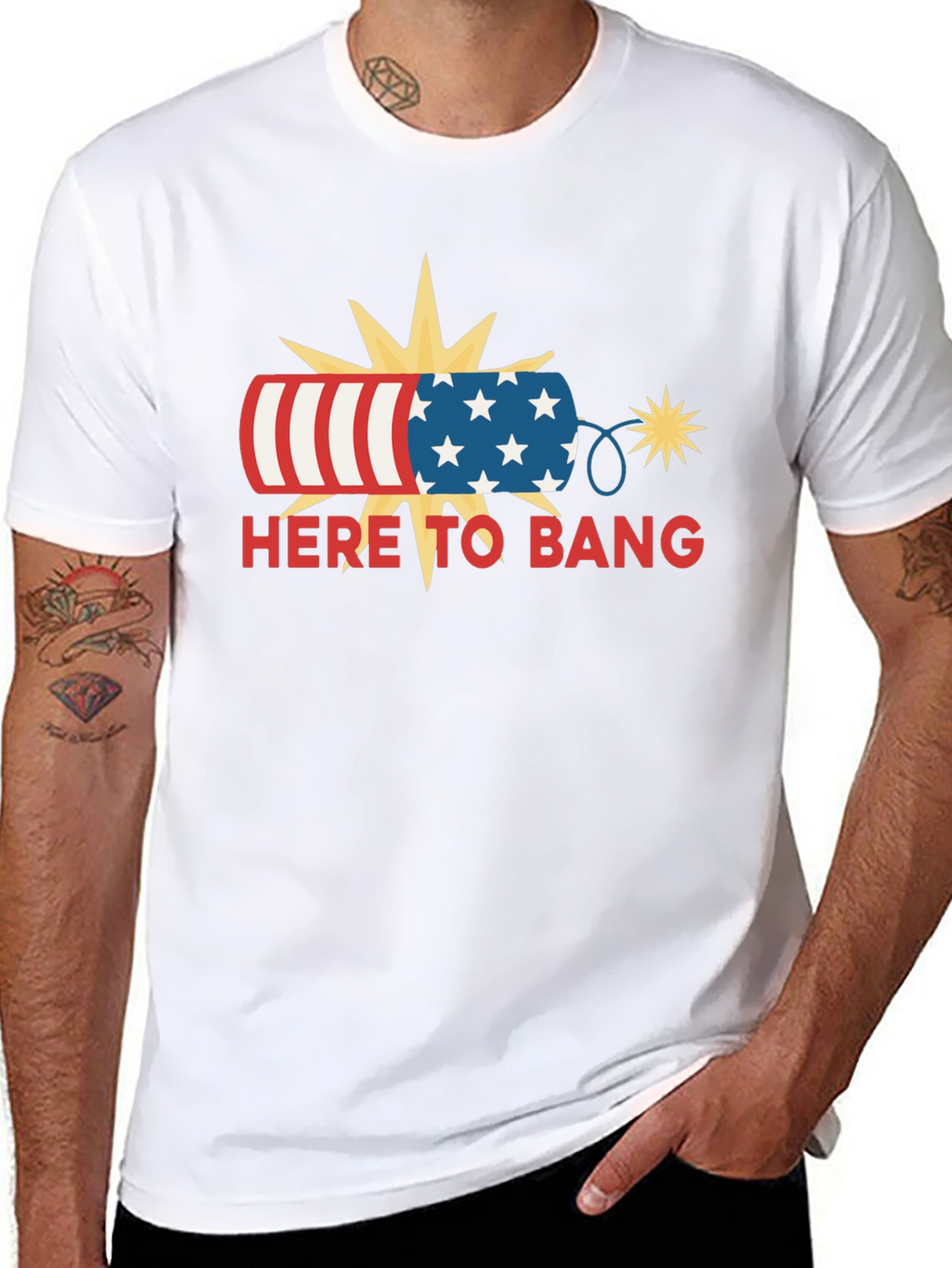 Patriotic Here to Bang T-Shirt