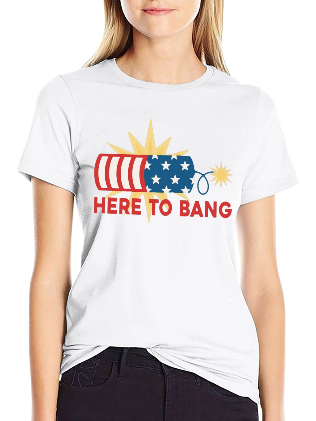 Patriotic Here to Bang T-Shirt