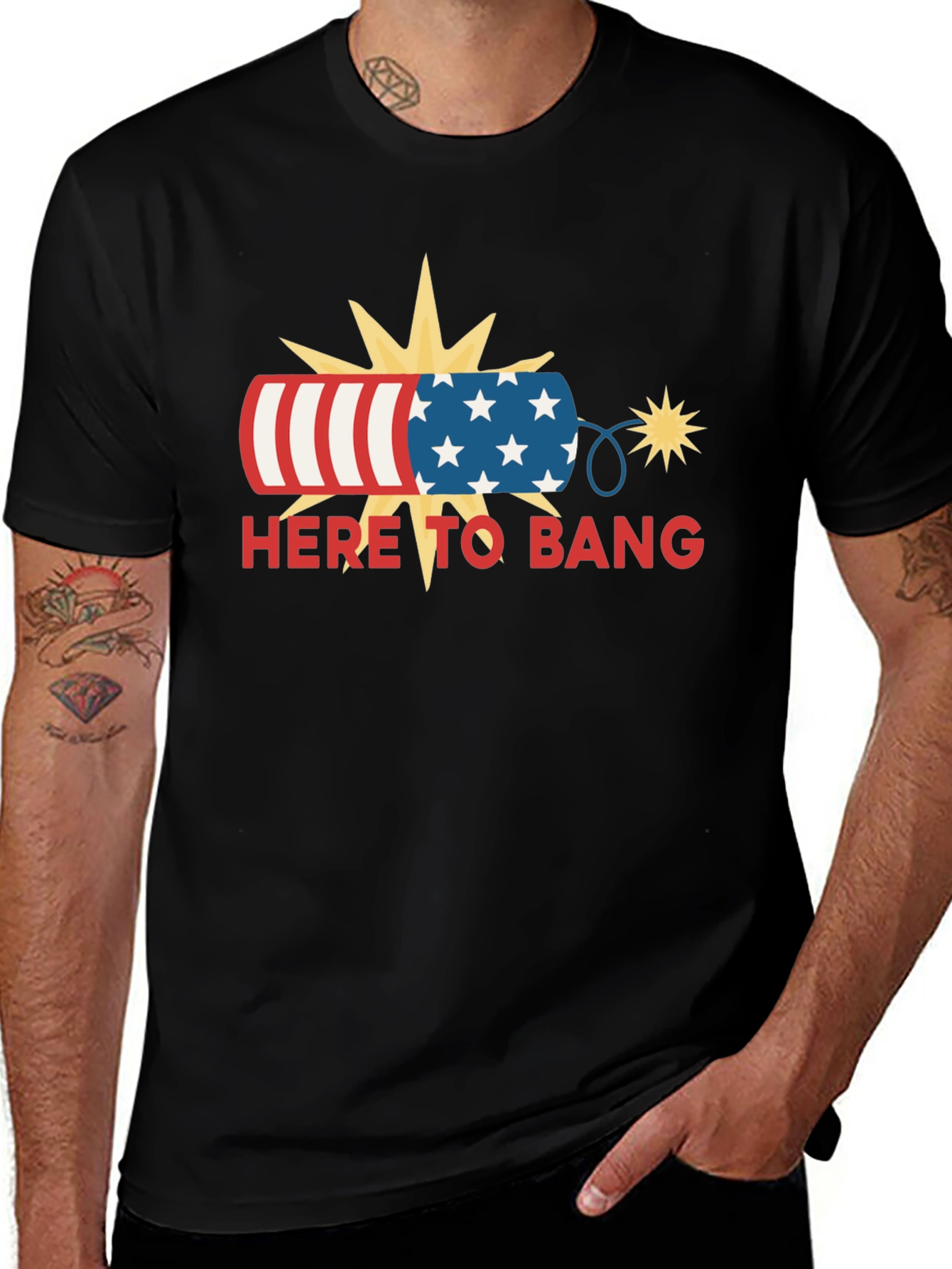 Patriotic Here to Bang T-Shirt
