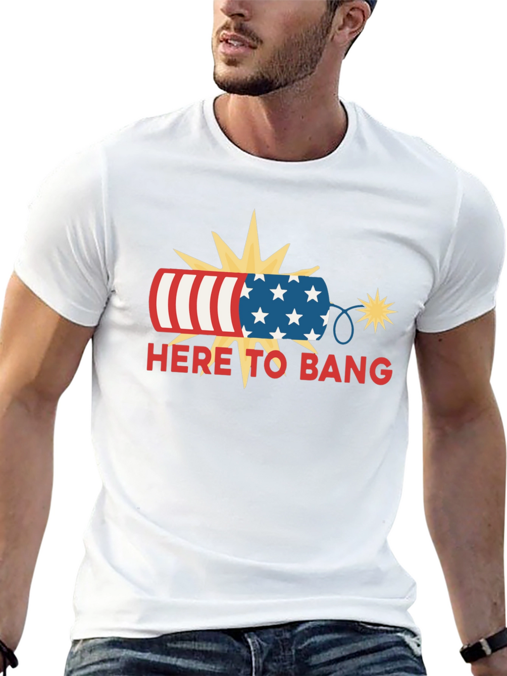 Patriotic Here to Bang T-Shirt