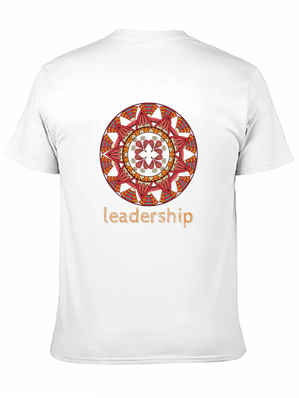 Leadership Mandala Design Casual Graphic T-Shirt – Simple And Comfortable Daily Wear