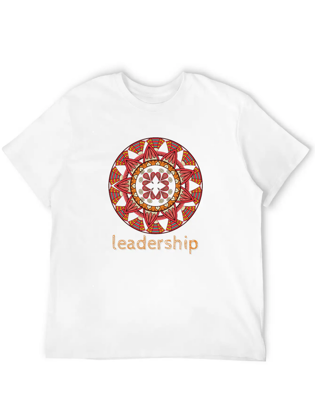 Leadership Mandala Design Casual Graphic T-Shirt – Simple And Comfortable Daily Wear