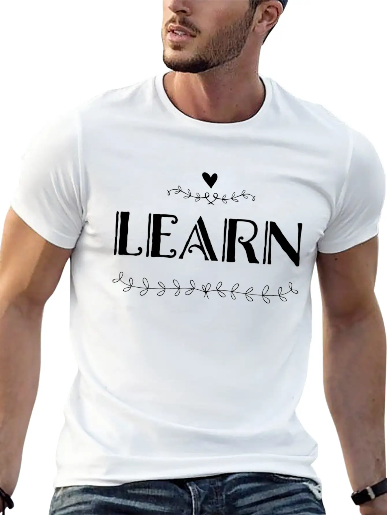 LEARN Unisex Casual T-Shirt – Clean Design For Daily Comfort