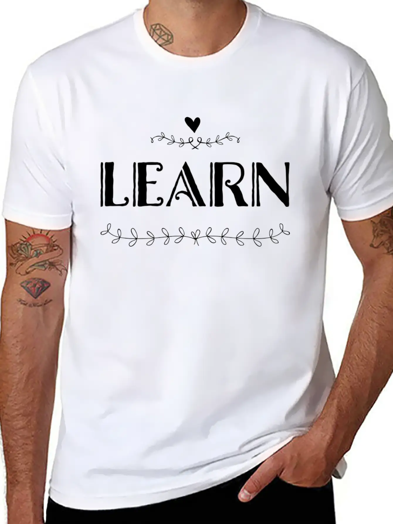 LEARN Unisex Casual T-Shirt – Clean Design For Daily Comfort