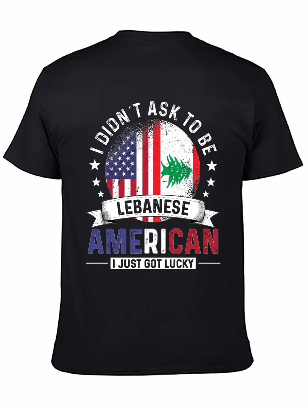 Lebanese American Flags Pride Lebanon Flag Unisex Short Sleeve Soft Cotton T-Shirt – Casual Everyday Wear