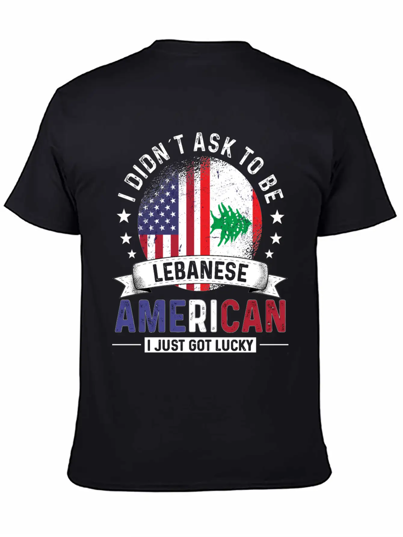 Lebanese American Flags Pride Lebanon Flag Unisex Short Sleeve Soft Cotton T-Shirt – Casual Everyday Wear