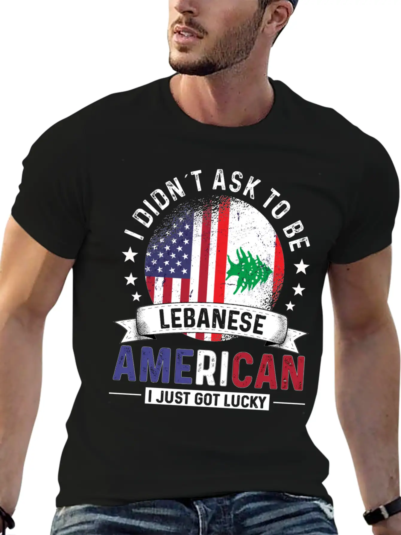 Lebanese American Flags Pride Lebanon Flag Unisex Short Sleeve Soft Cotton T-Shirt – Casual Everyday Wear