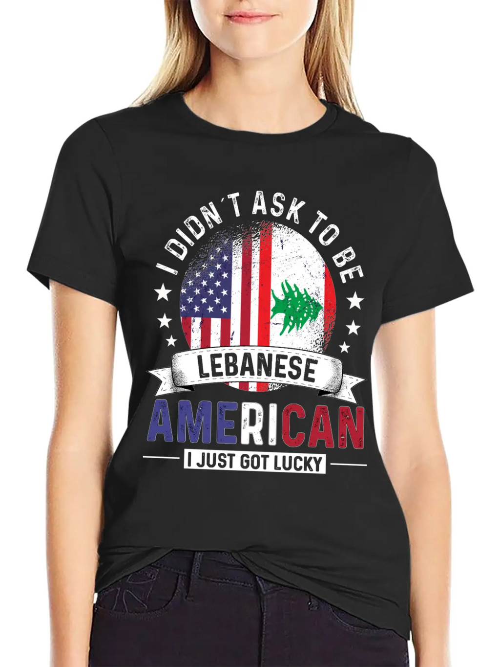 Lebanese American Flags Pride Lebanon Flag Unisex Short Sleeve Soft Cotton T-Shirt – Casual Everyday Wear