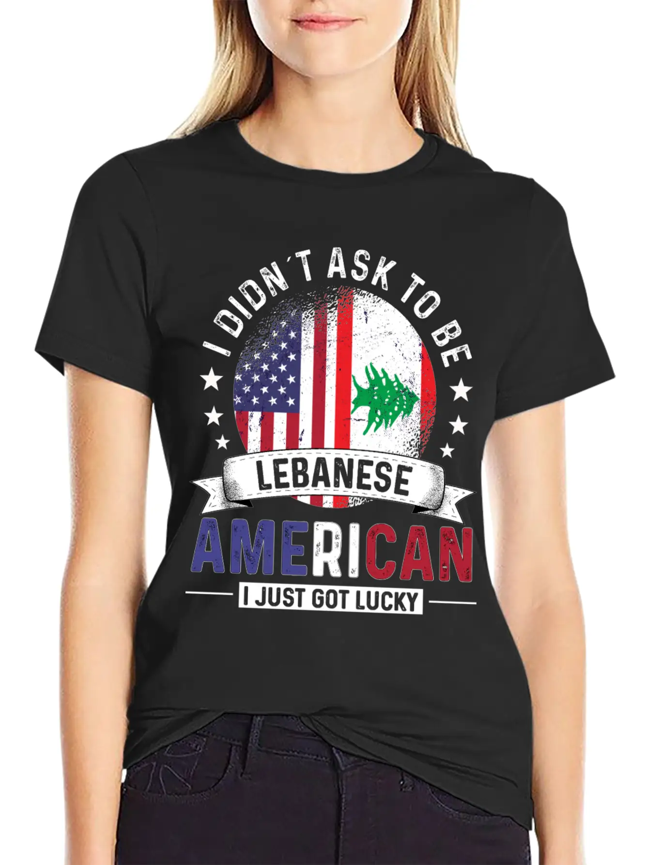 Lebanese American Flags Pride Lebanon Flag Unisex Short Sleeve Soft Cotton T-Shirt – Casual Everyday Wear