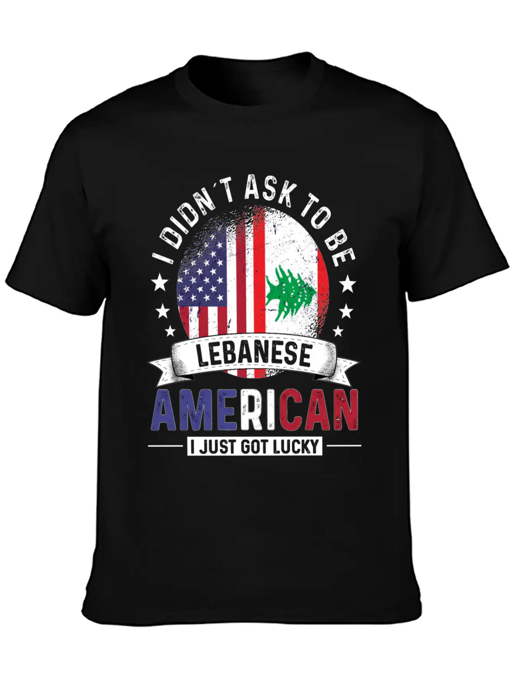 Lebanese American Flags Pride Lebanon Flag Unisex Short Sleeve Soft Cotton T-Shirt – Casual Everyday Wear
