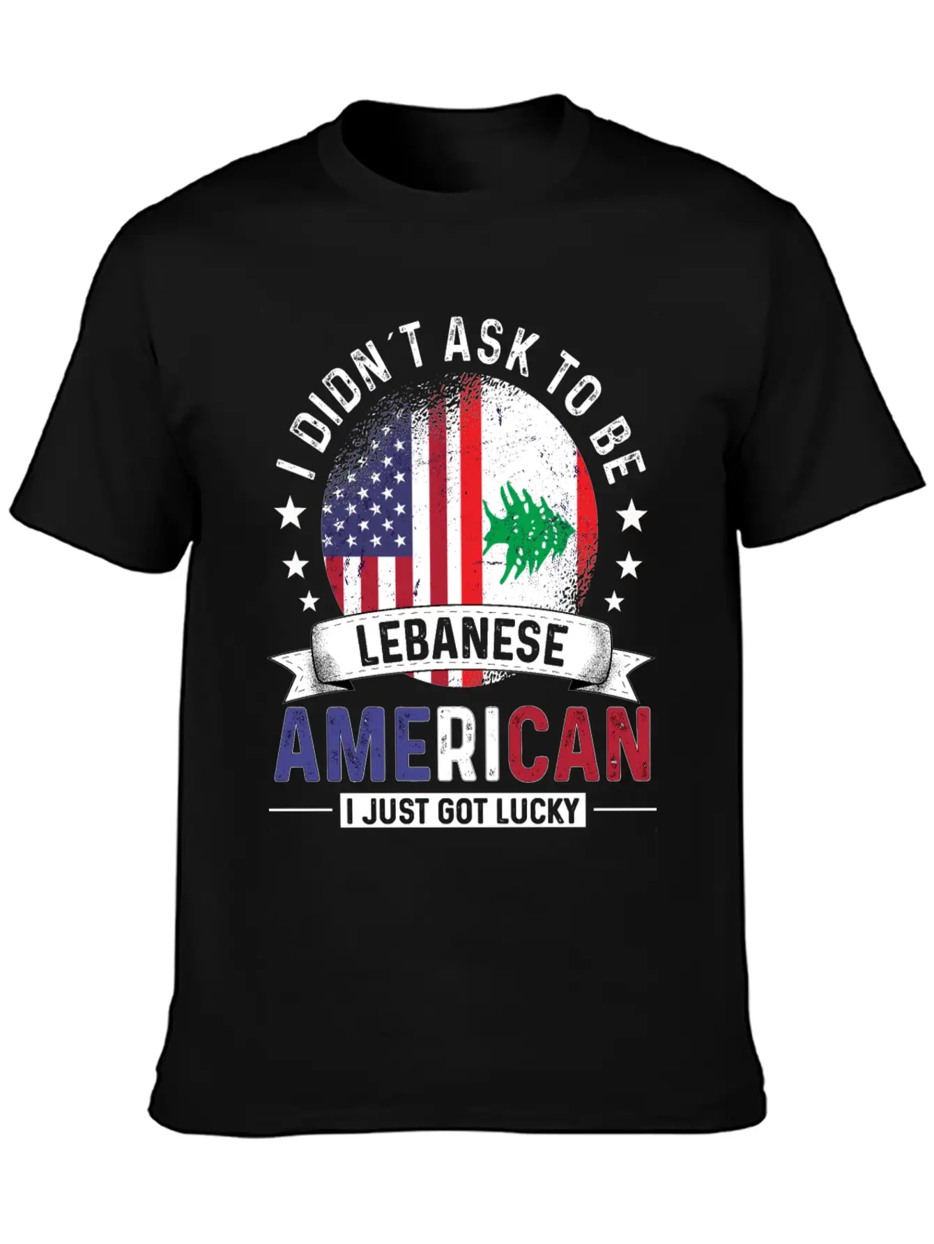 Lebanese American Flags Pride Lebanon Flag Unisex Short Sleeve Soft Cotton T-Shirt – Casual Everyday Wear