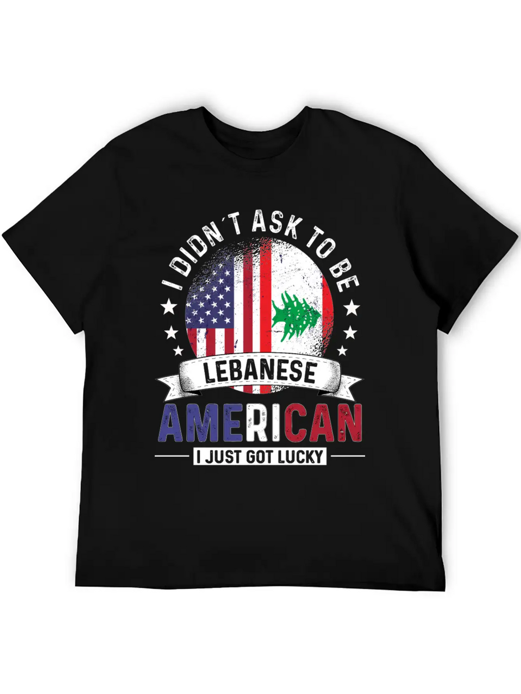 Lebanese American Flags Pride Lebanon Flag Unisex Short Sleeve Soft Cotton T-Shirt – Casual Everyday Wear