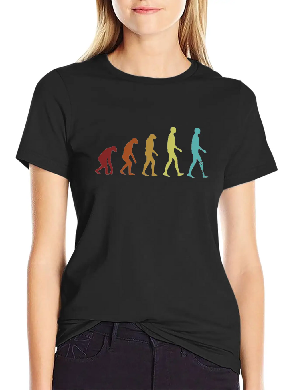 Leg Prosthesis Evolution Prosthesis Foot User Leg Unisex Casual T-Shirt – Clean Design For Daily Comfort