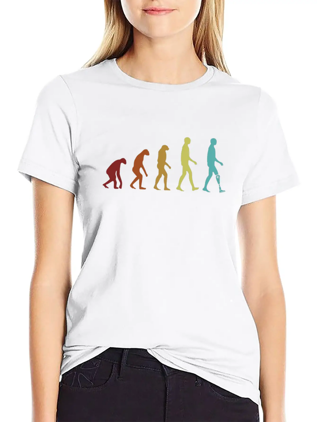 Leg Prosthesis Evolution Prosthesis Foot User Leg Unisex Casual T-Shirt – Clean Design For Daily Comfort