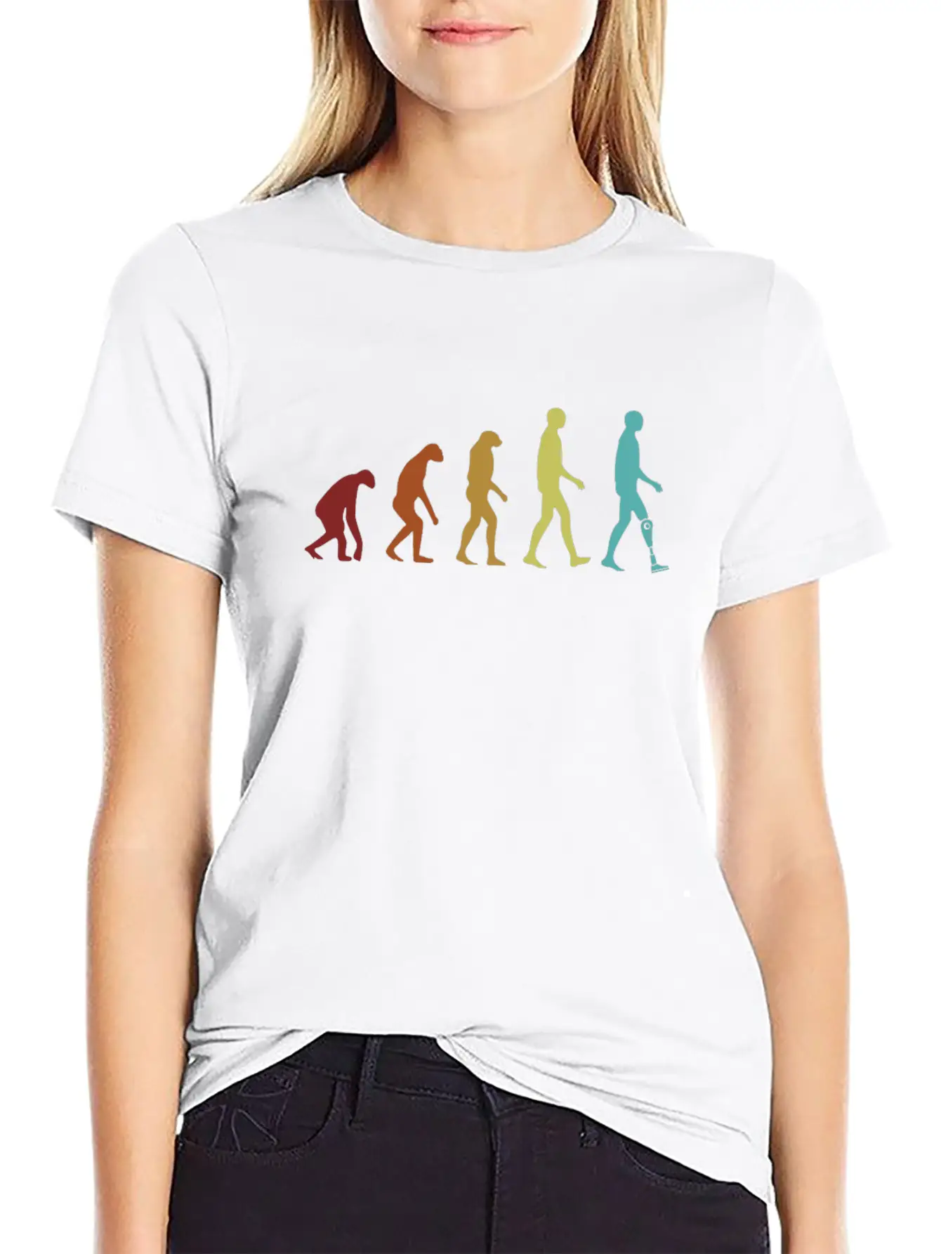 Leg Prosthesis Evolution Prosthesis Foot User Leg Unisex Casual T-Shirt – Clean Design For Daily Comfort