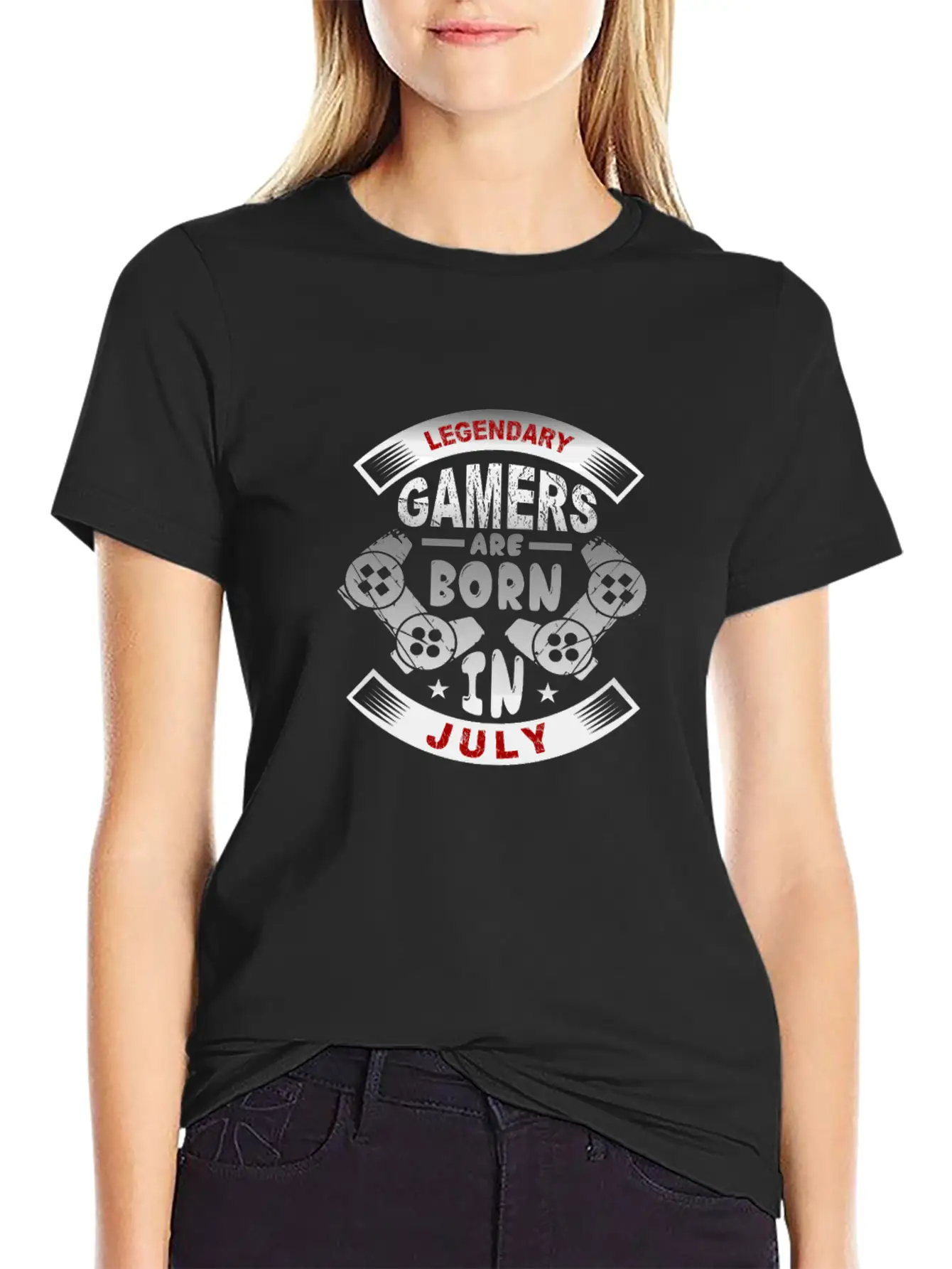 Legendary Gamers Are Born In July Essential Cotton Tee For Daily Outfits – Unisex Style