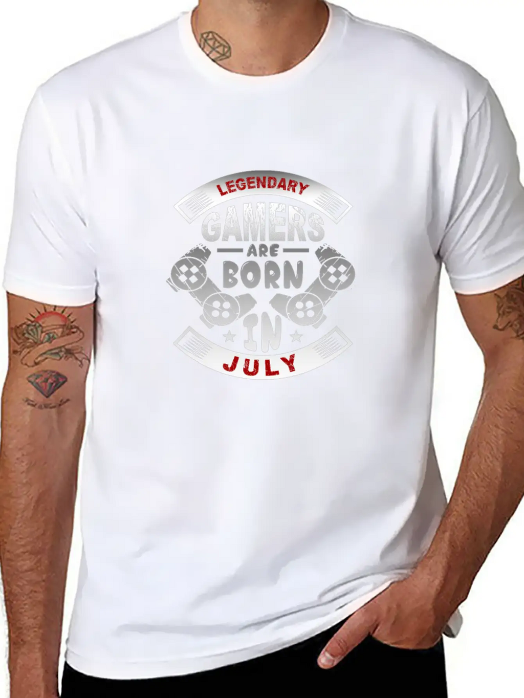 Legendary Gamers Are Born In July Essential Cotton Tee For Daily Outfits – Unisex Style