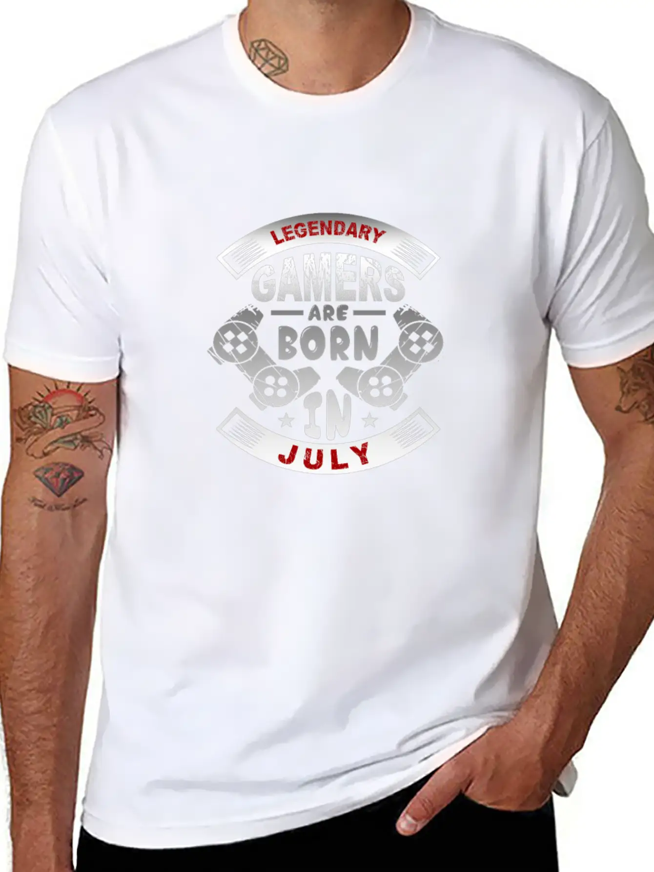 Legendary Gamers Are Born In July Essential Cotton Tee For Daily Outfits – Unisex Style