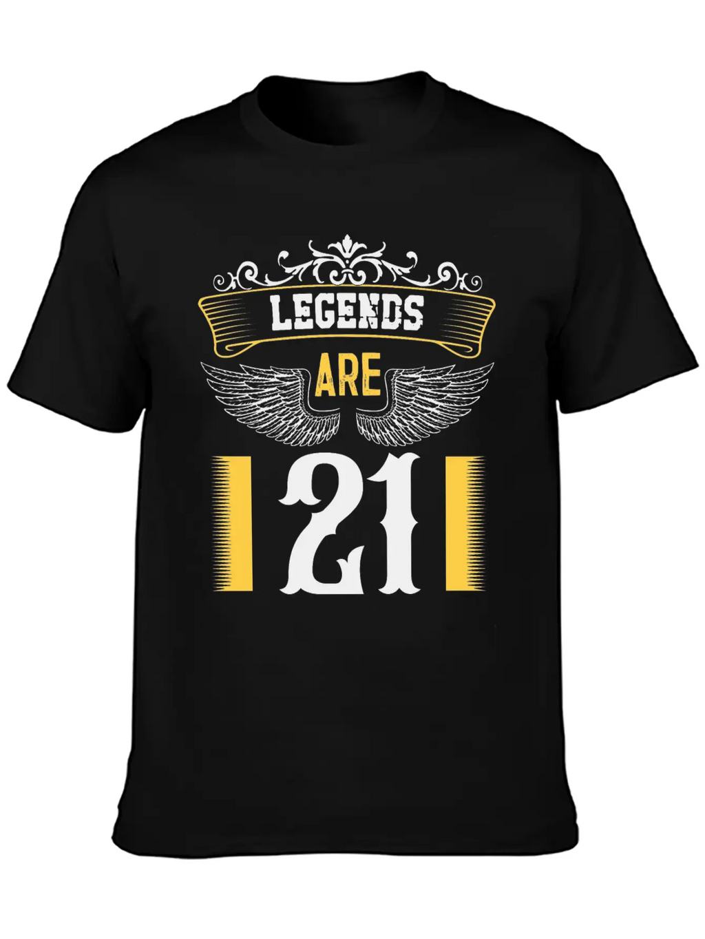 Legends Are 21 Years Old, Birthday Is 21 Unisex Casual T-Shirt – Clean Design For Daily Comfort
