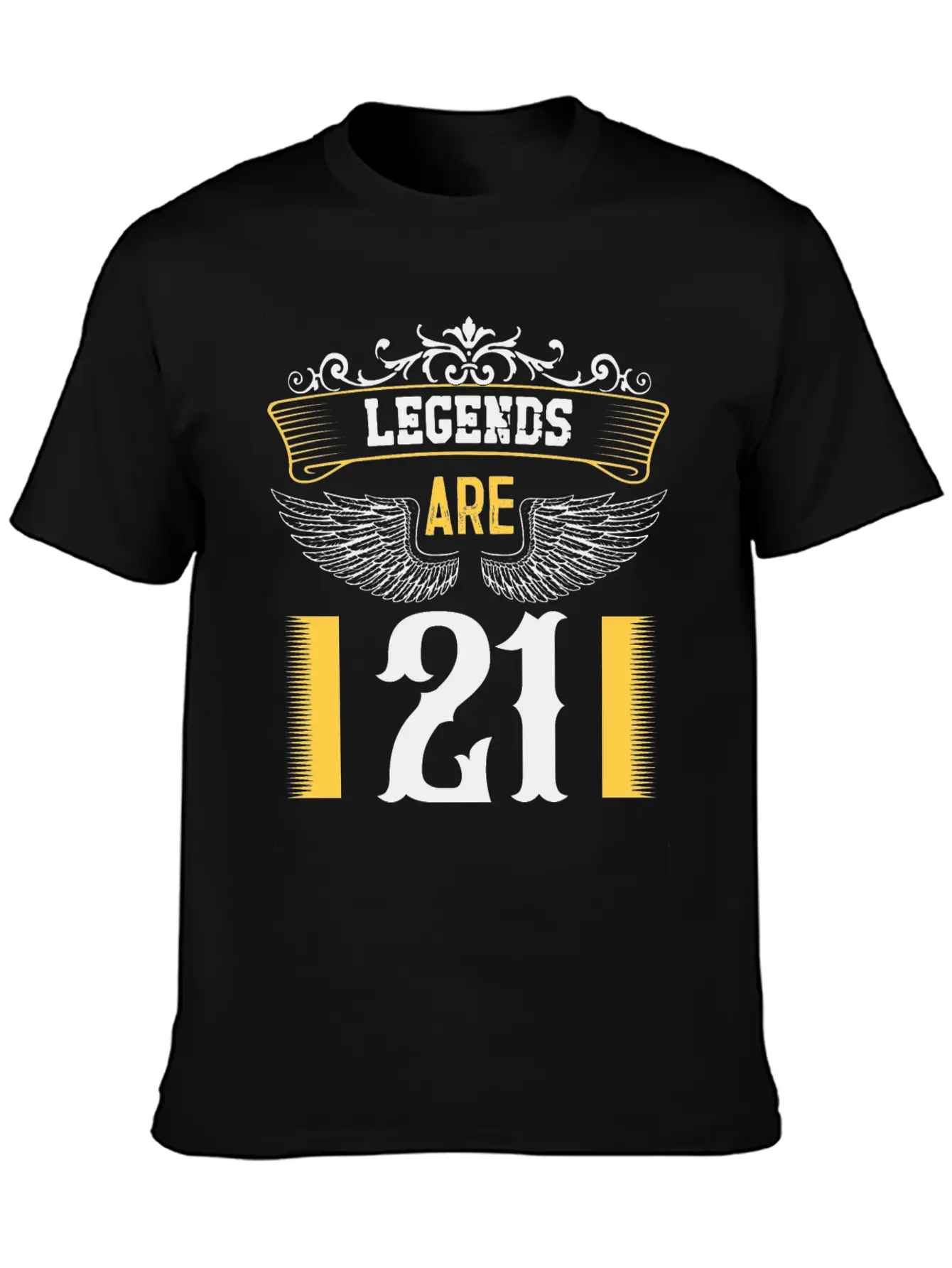Legends Are 21 Years Old, Birthday Is 21 Unisex Casual T-Shirt – Clean Design For Daily Comfort