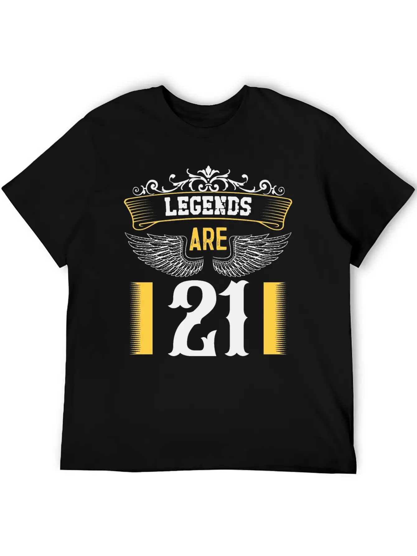 Legends Are 21 Years Old, Birthday Is 21 Unisex Casual T-Shirt – Clean Design For Daily Comfort